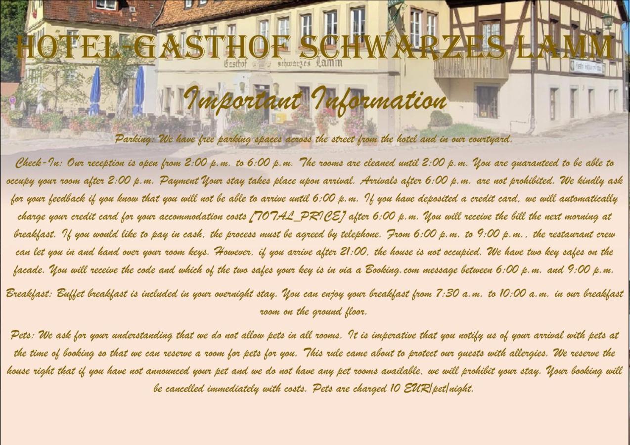 Hotel Schwarzes Lamm Rothenburg ob der Tauber Exterior foto